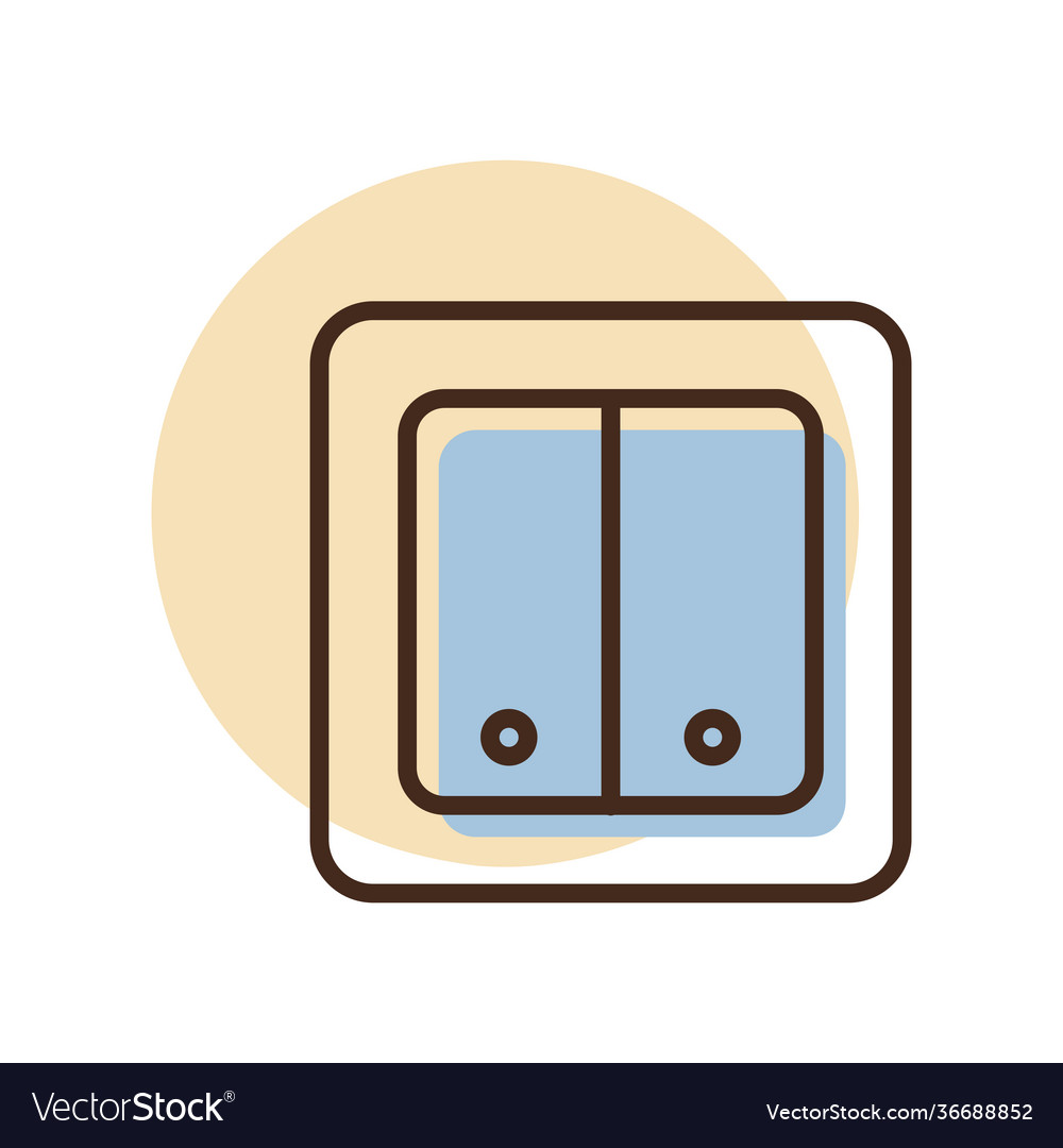 Electrical switch two buttons icon