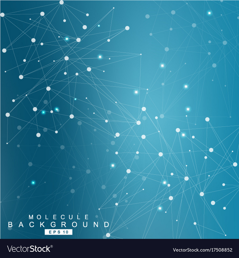 Geometric abstract background with connected line