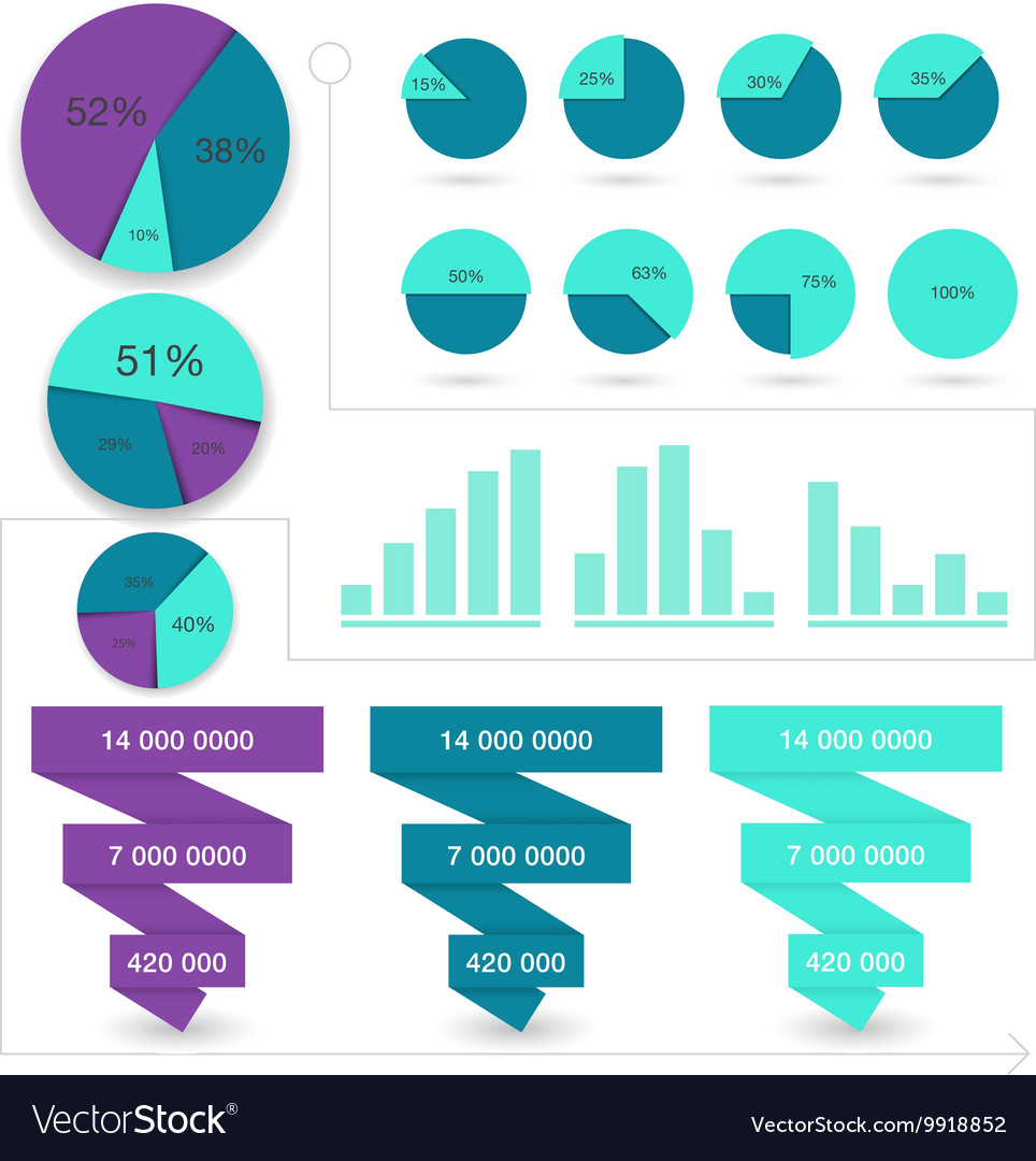 Infographics elements funnel circle graph