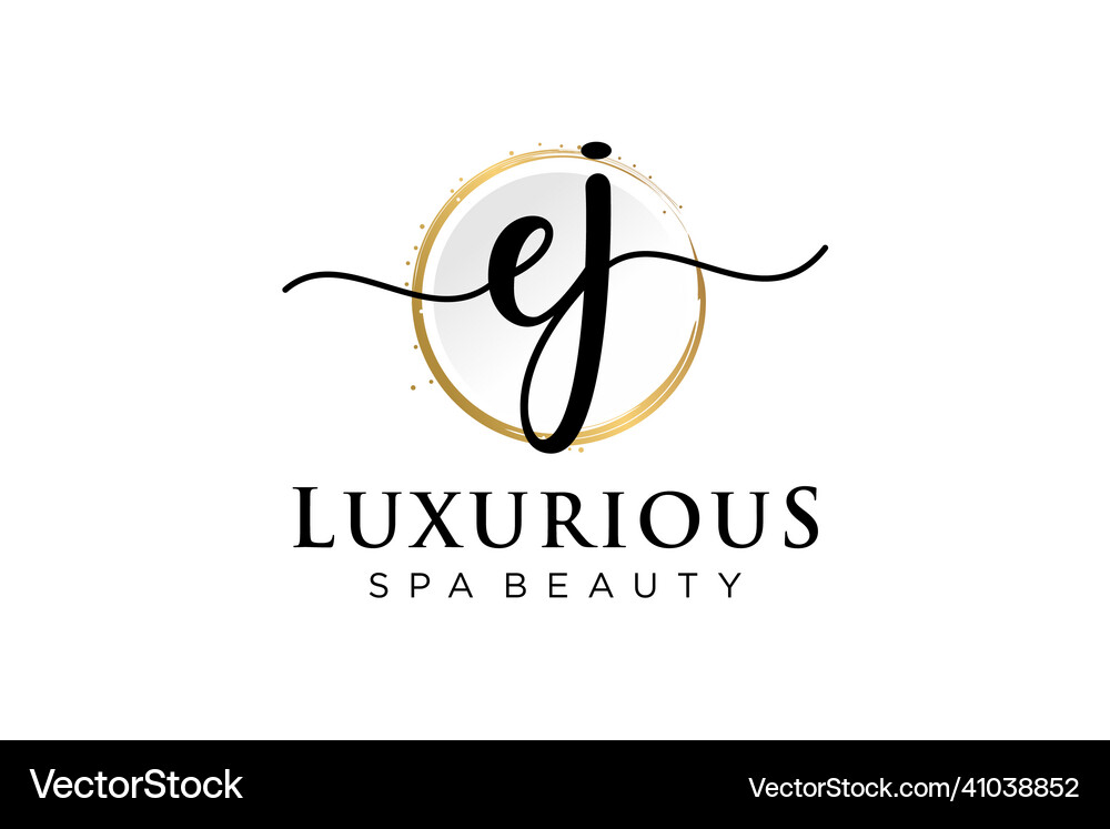 Initial ej feminine logo usable Royalty Free Vector Image