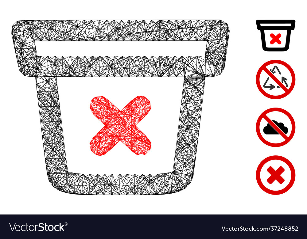 Linear remove data mesh vector image Linear remove data mesh