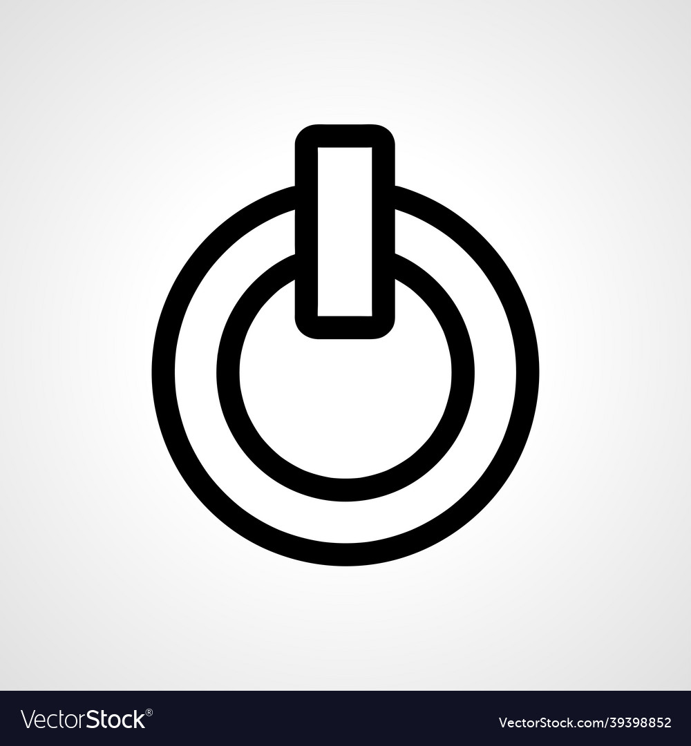 Power button line icon linear