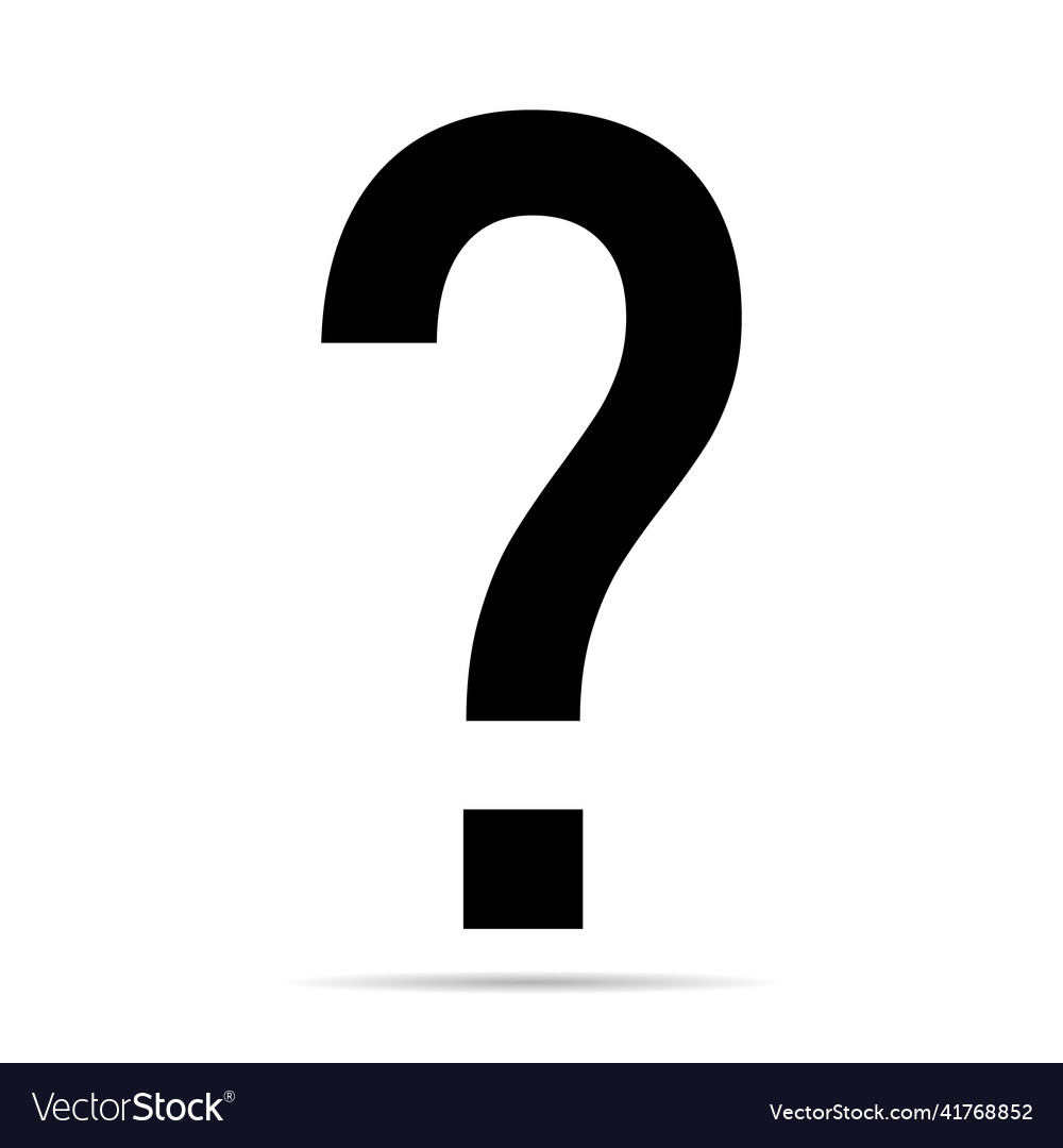 Question icon mark with shadow help or ask bubble vector image Question icon mark with shadow help or ask bubble