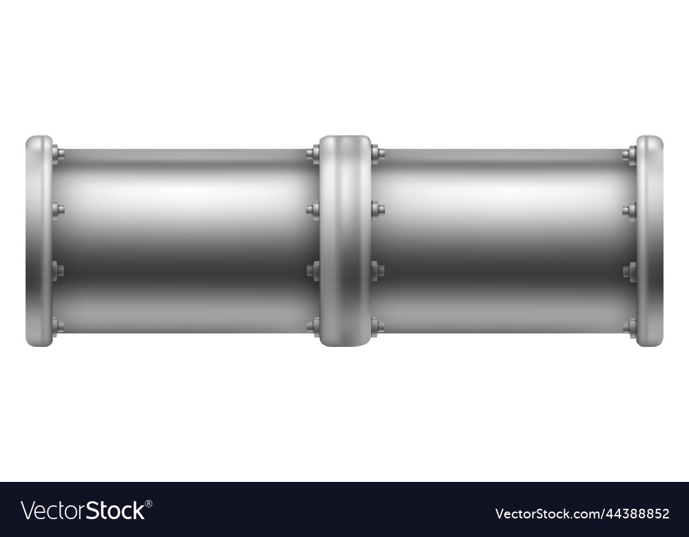 Realistische Stahl Pflaumenrohr Mockup