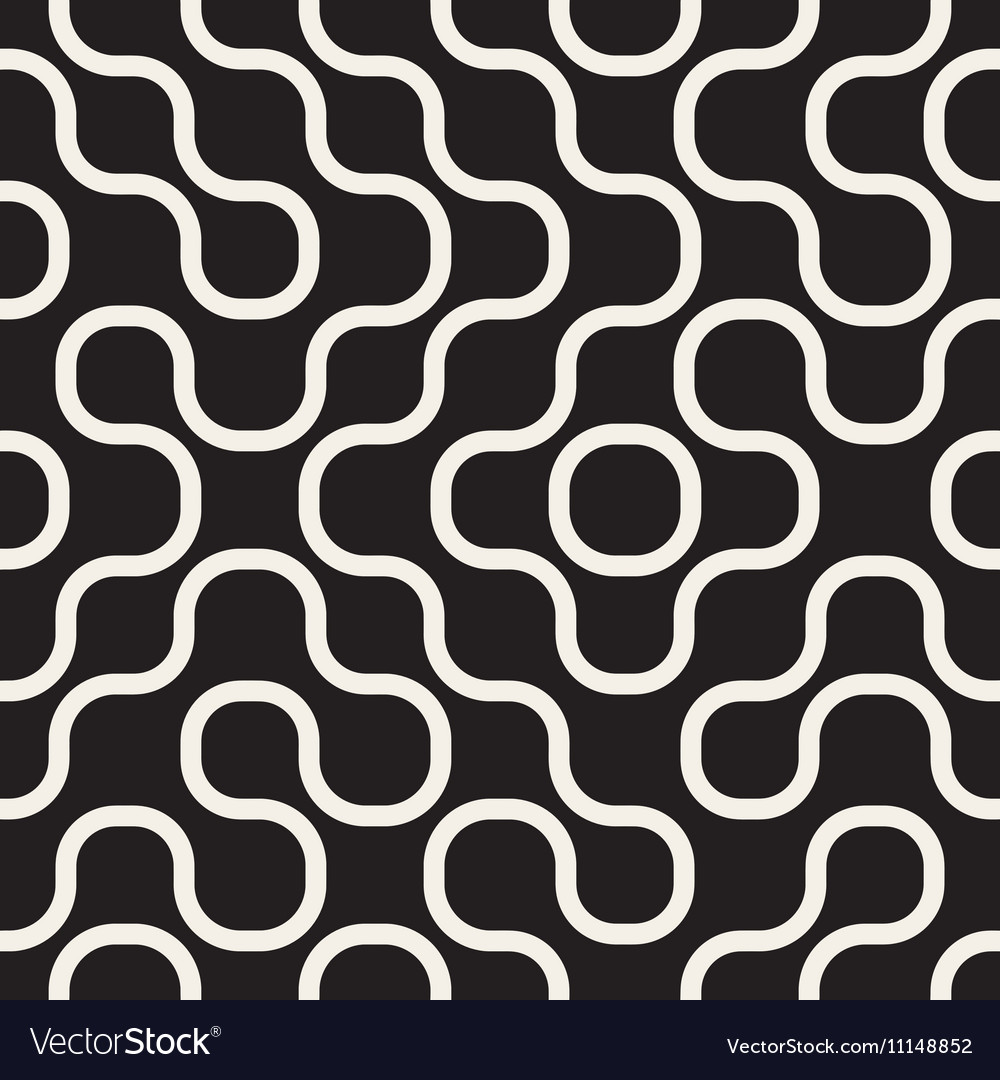 Seamless Black And White Irregular Wavy Royalty Free Vector