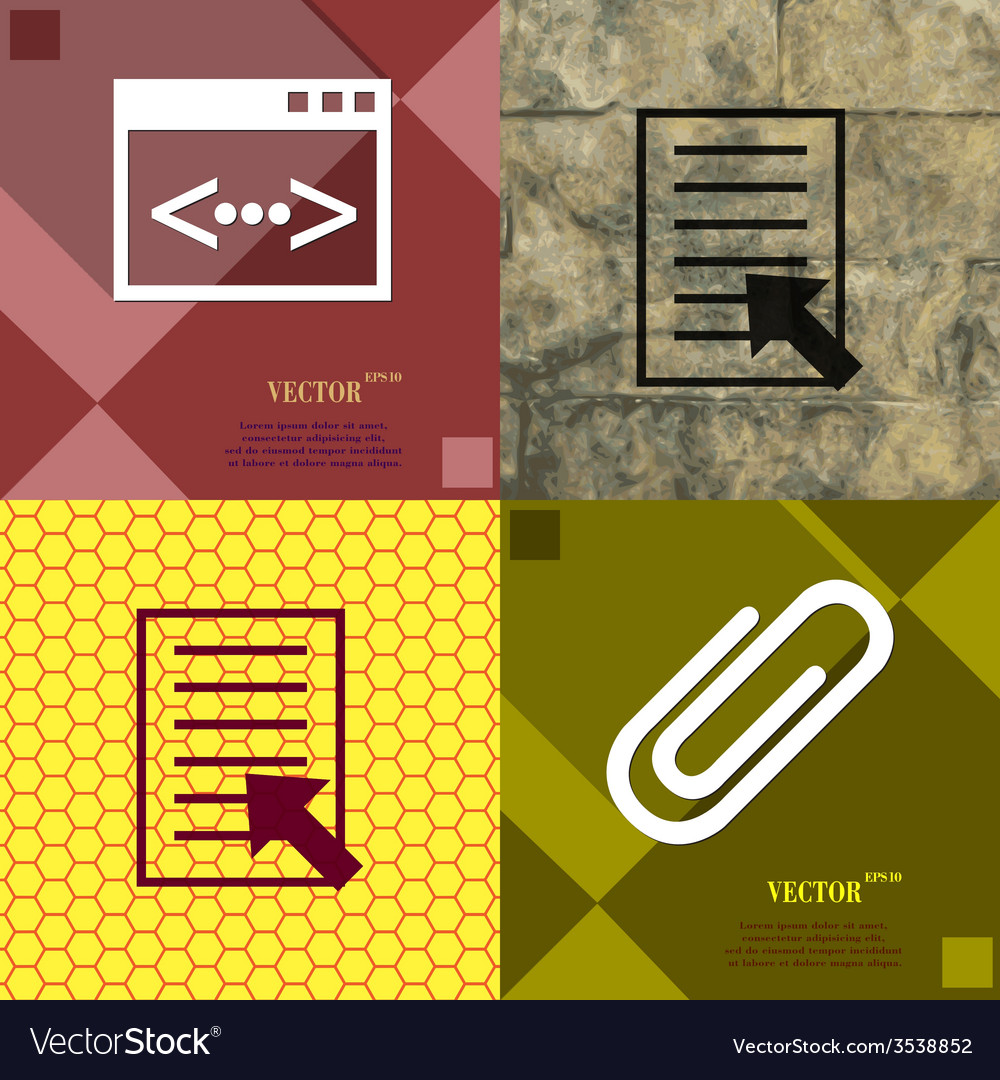 Set of abstract backgrounds with different web