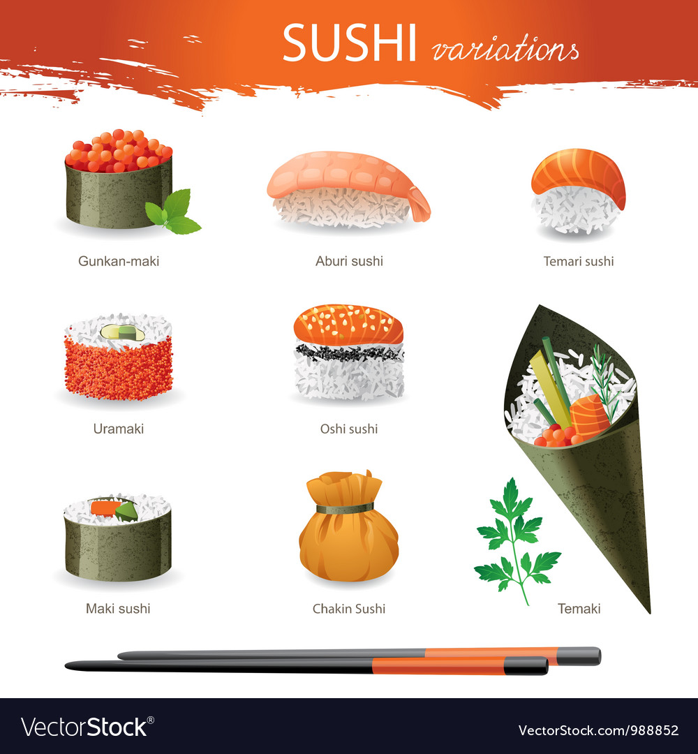 types of sushi with pictures