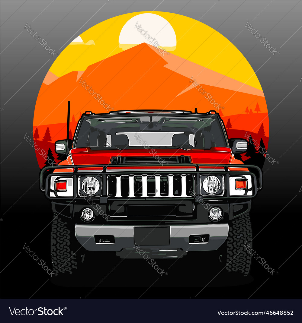 Suv template for graphic design needs Royalty Free Vector