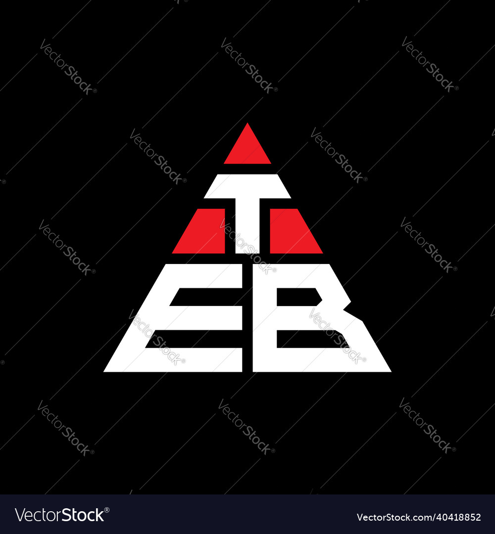 Teb triangle letter logo design Royalty Free Vector Image