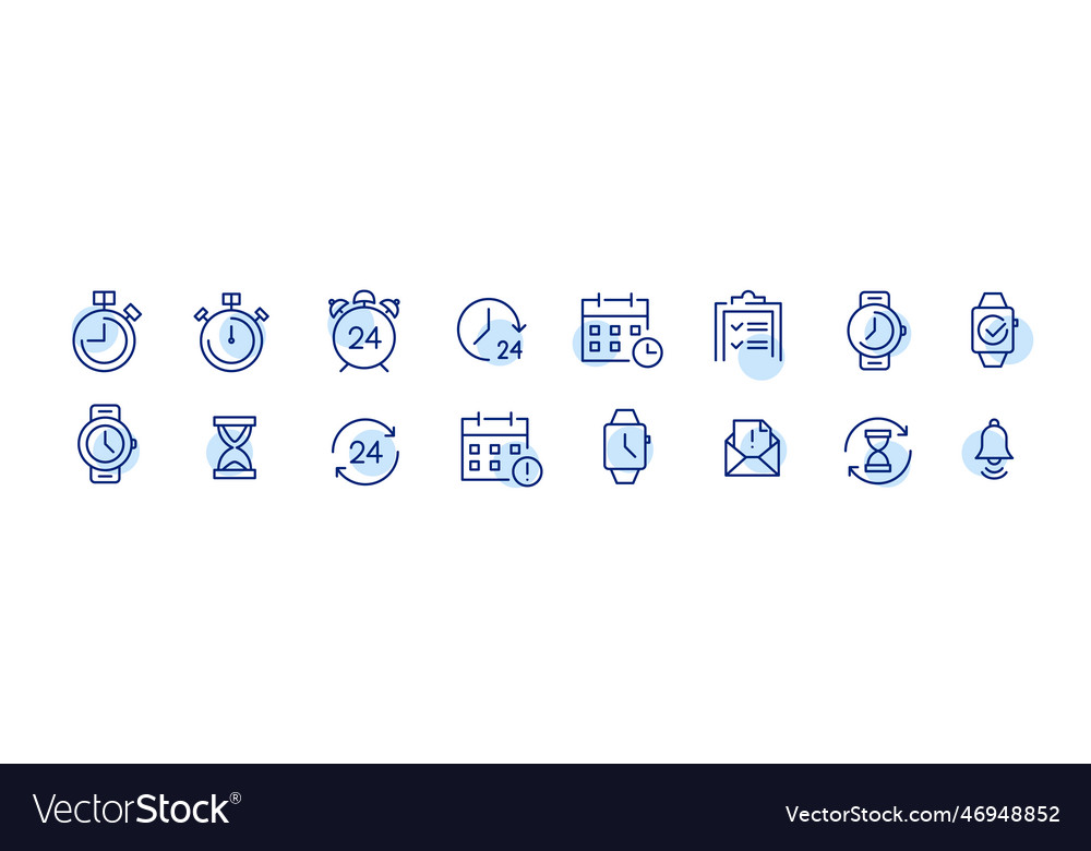 Time and date calendar clock applications Vector Image Time and date calendar clock applications