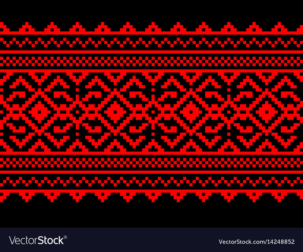 Ukrainian folk seamless pattern