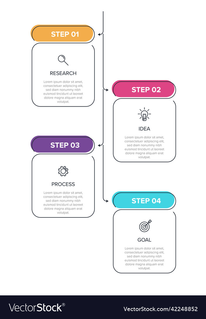 Vertical infographic design with icons and 4