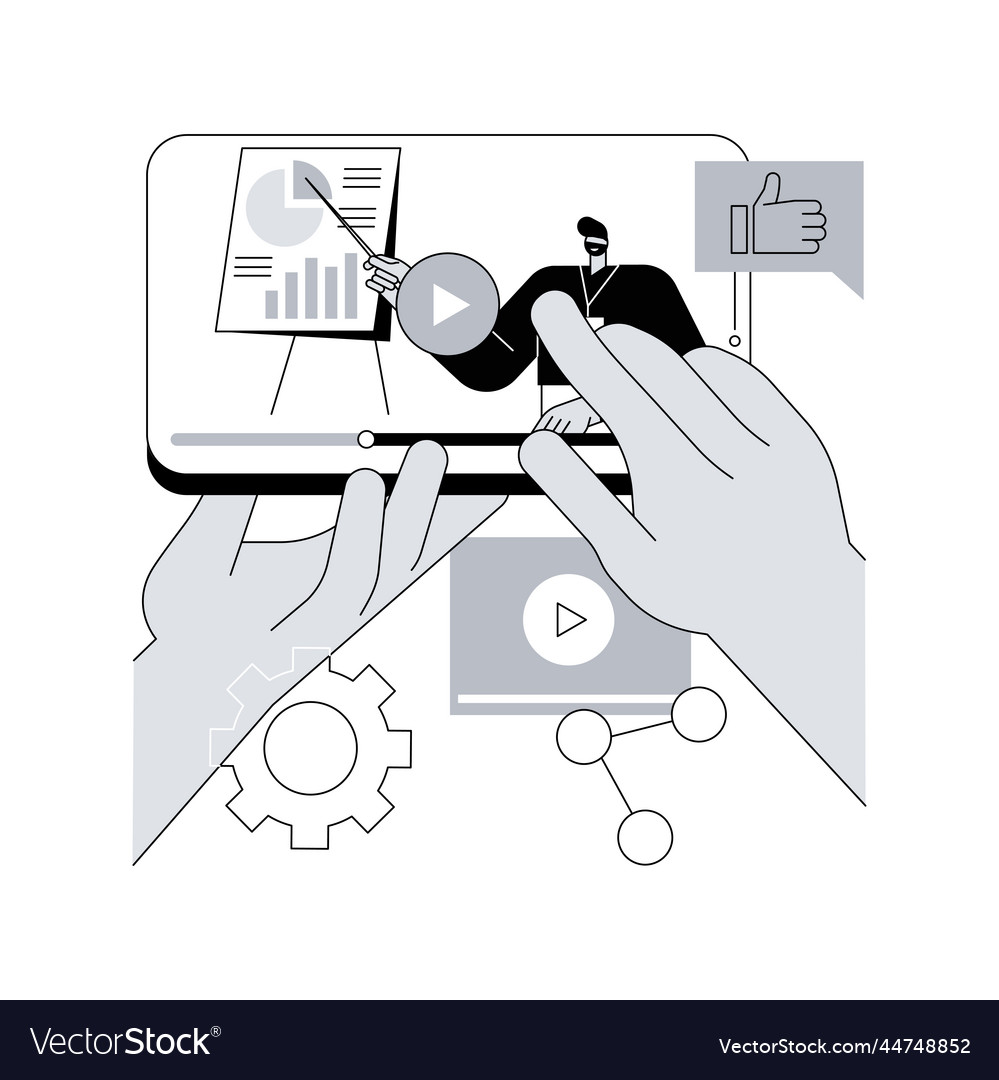 Video tutorial abstract concept vector image Video tutorial abstract concept