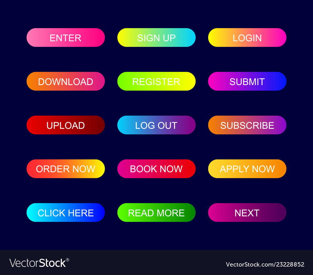 colorful gradients buttons vivid web button with icon play now PNG - Photo  #15946 -  - Get PNG images and Vector For Free