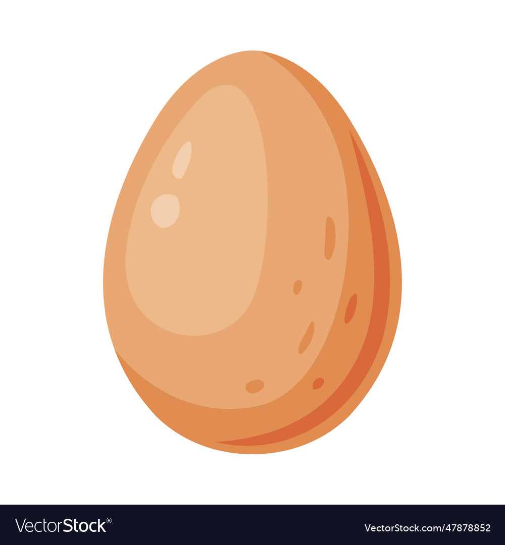 Whole raw uncooked egg with brown shell