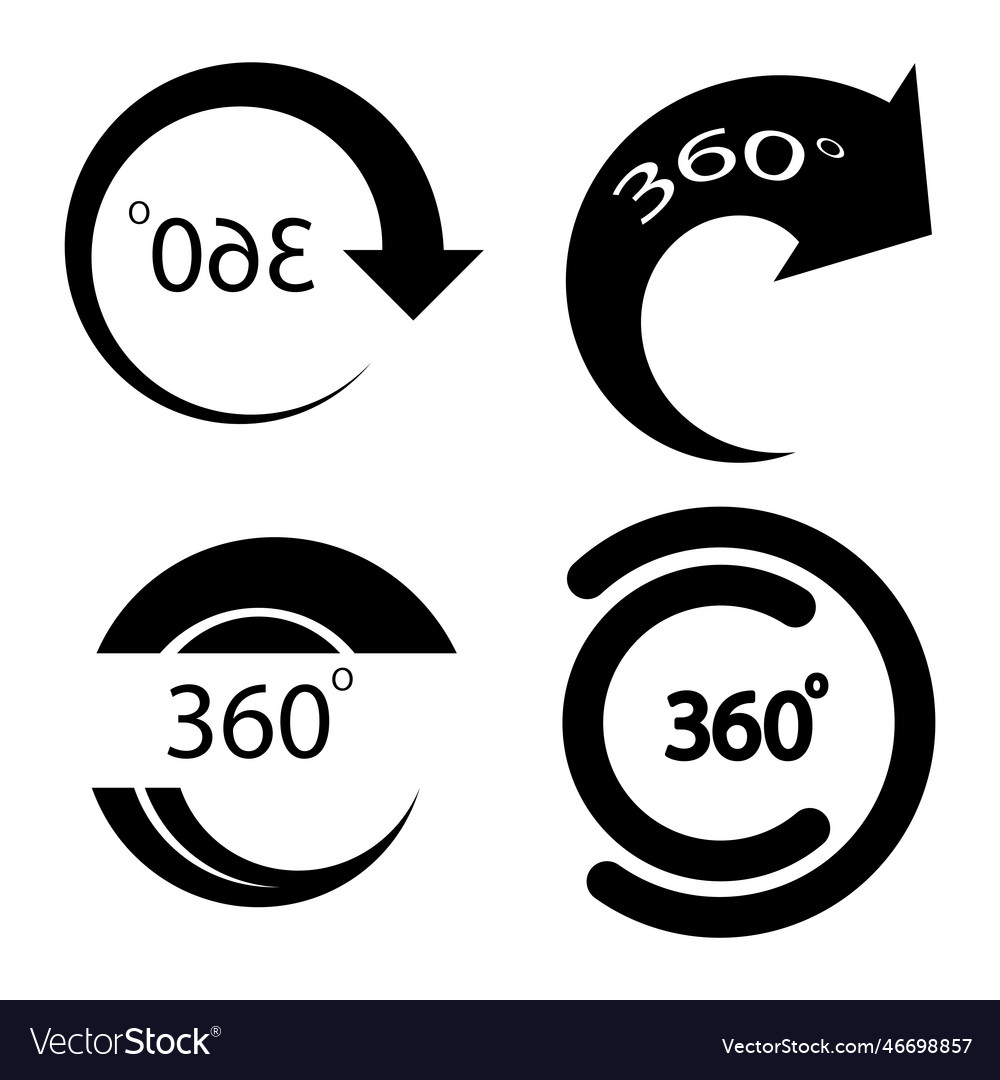 360 degree logos Royalty Free Vector Image - VectorStock