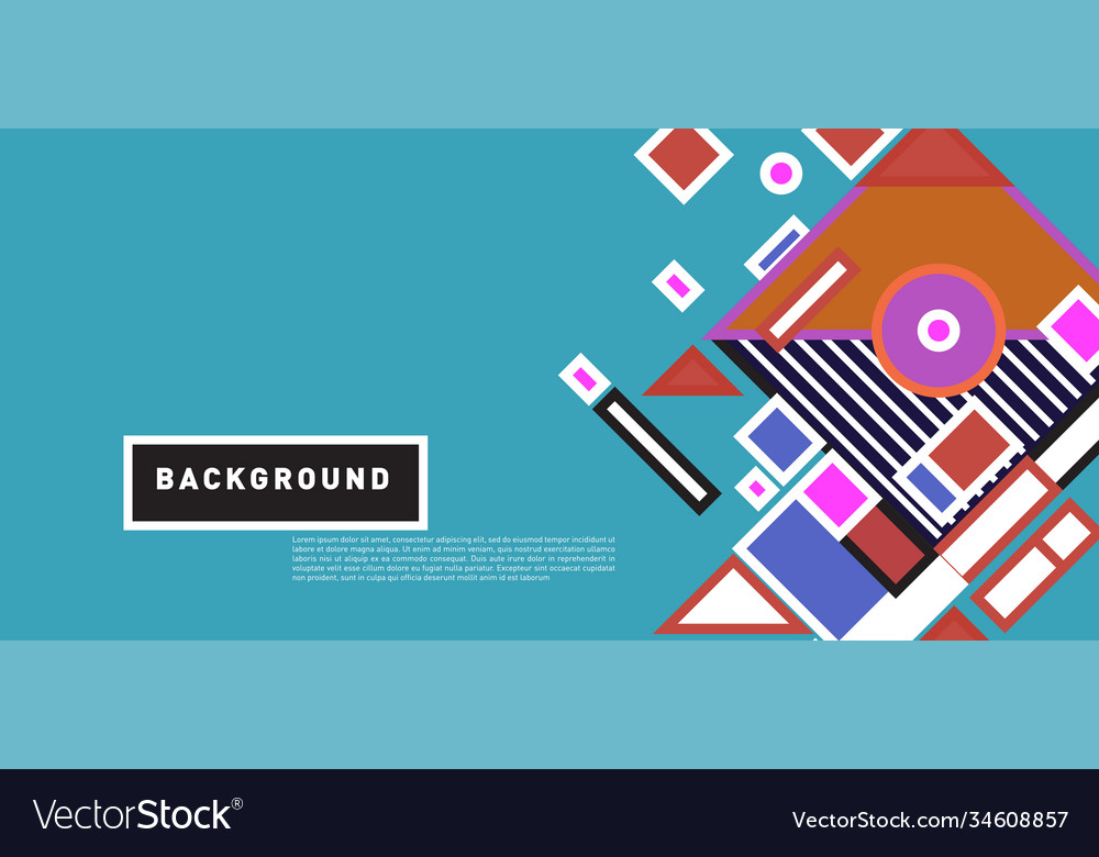 Abstract colorful rectangle background for banner vector image Abstract colorful rectangle background for banner