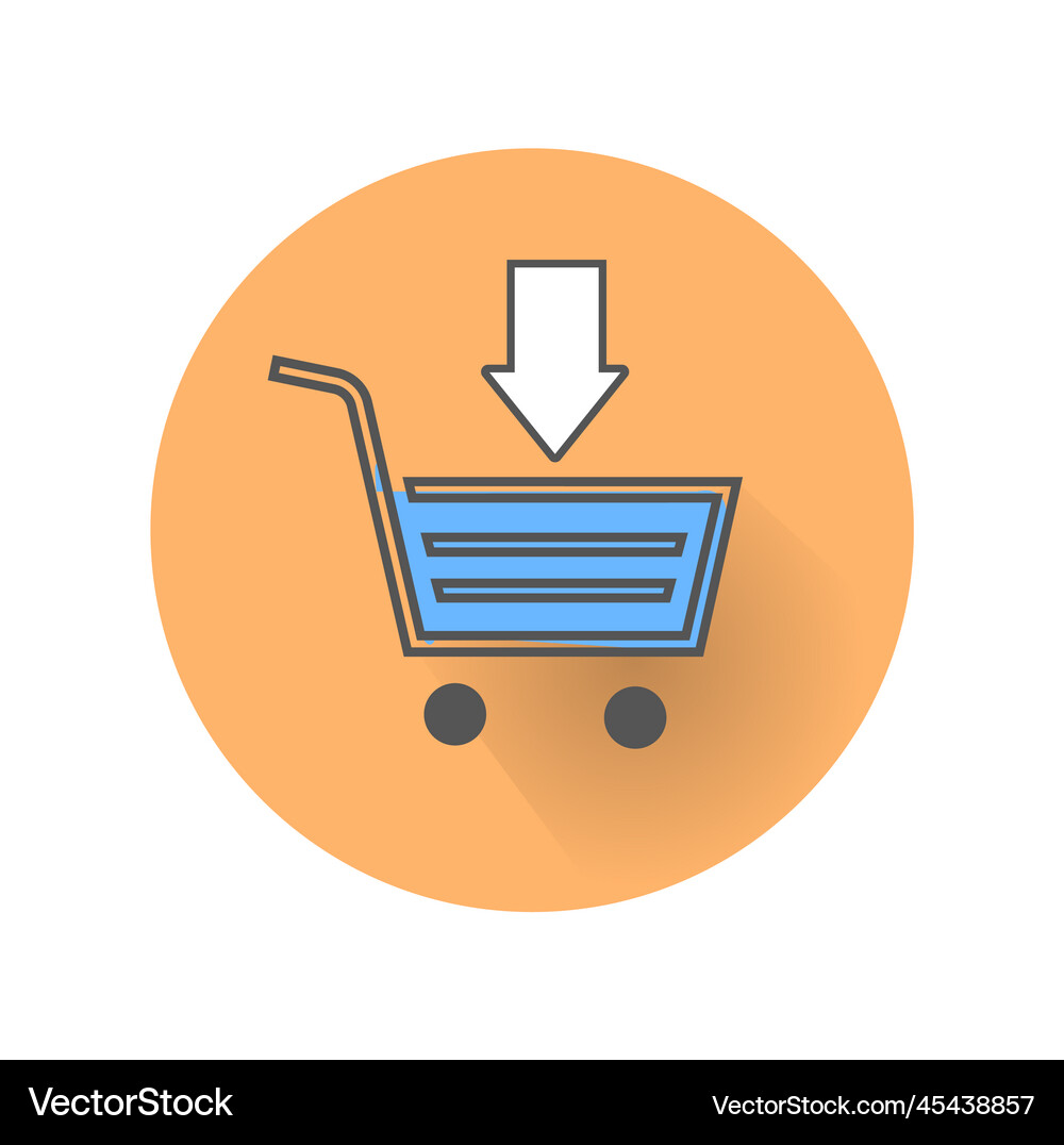 Basket or cart icon Royalty Free Vector Image VectorStock