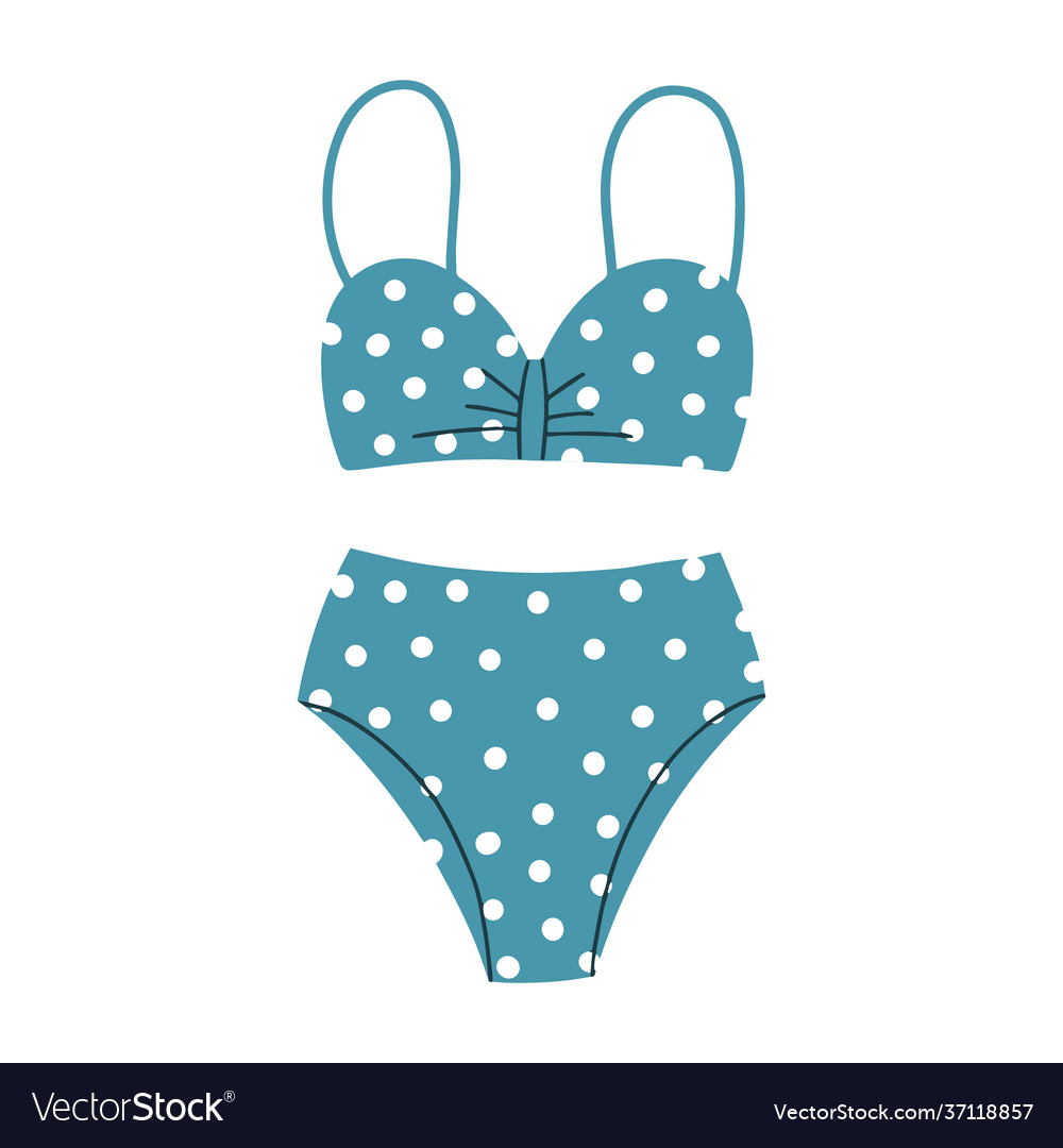 Female two-piece swimsuit retro style