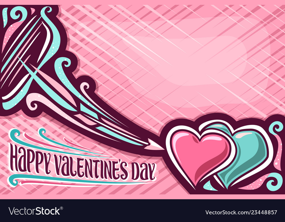 Greeting card for valentines day Royalty Free Vector Image