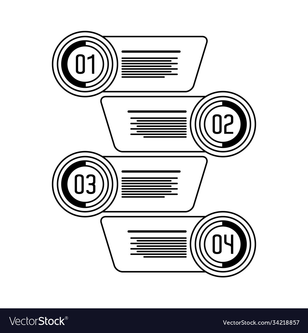 Infographics statistics with numbers line style