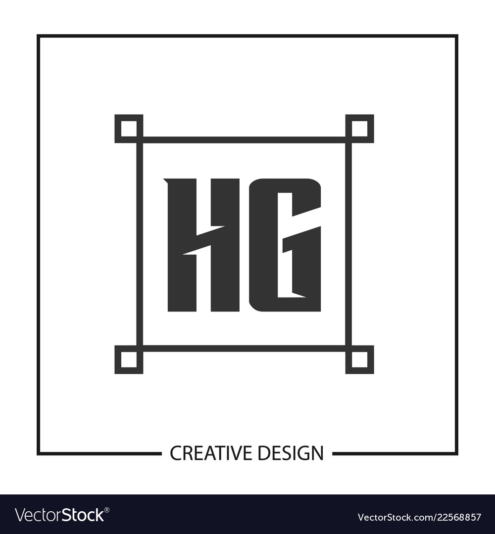 Original hg Buchstaben Logo Vorlage Design