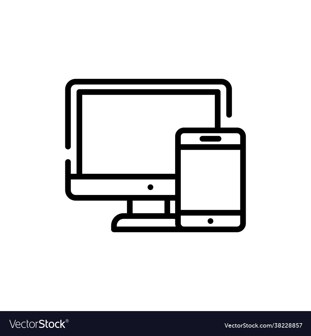Responsive design style vector image Responsive design style