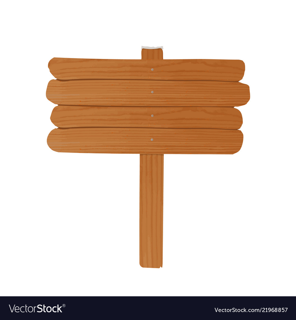 Simple empty wooden billboard made of rough planks