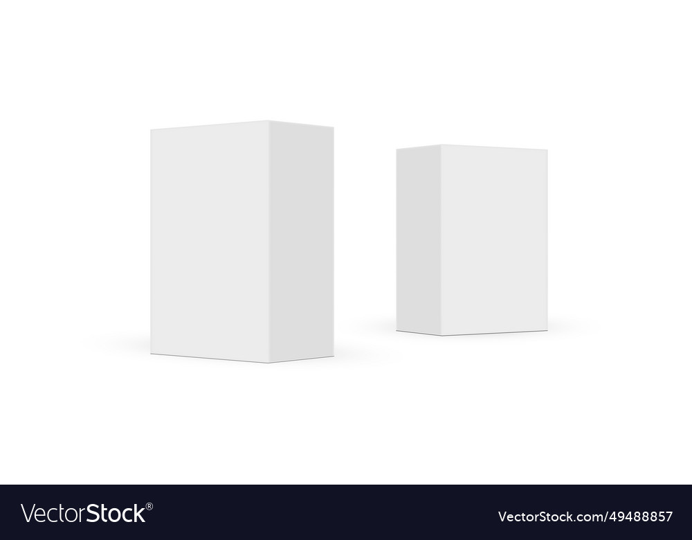 Small paper rectangular boxes mockups side view