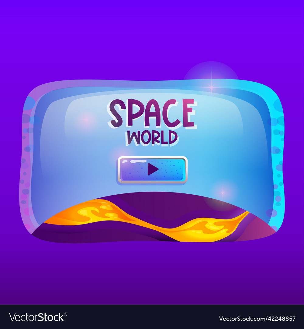 Raumspiel ui Rahmen für mobile Schnittstelle Design Vector Image Raumspiel ui Rahmen für mobile Schnittstelle Design