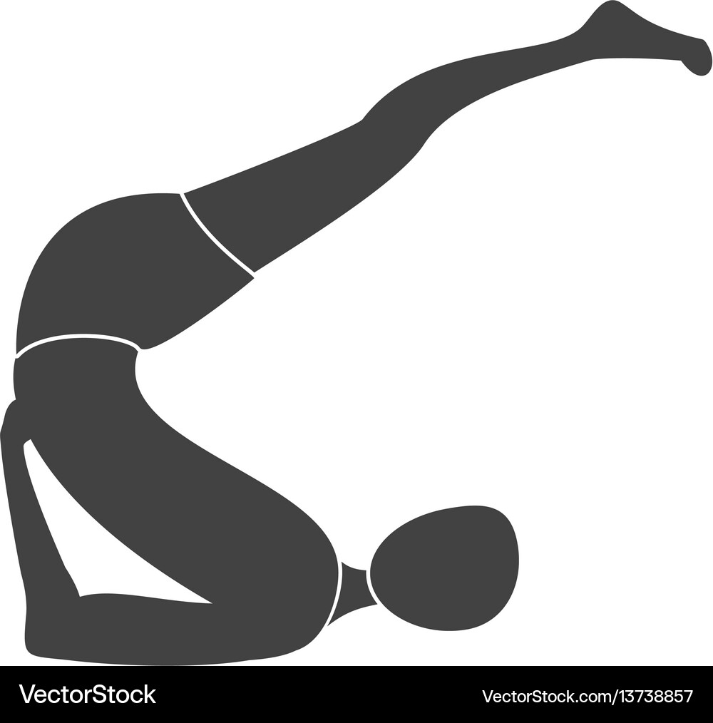 Supported shoulderstand Royalty Free Vector Image