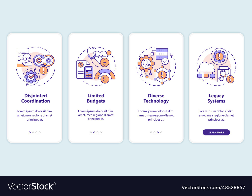 Walkthrough hir with colorful icons concept vector image Walkthrough hir with colorful icons concept