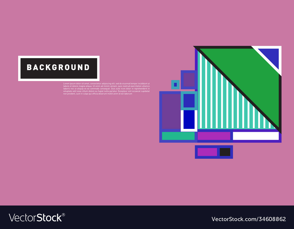 Abstract colorful rectangle background for banner Vector Image Abstract colorful rectangle background for banner
