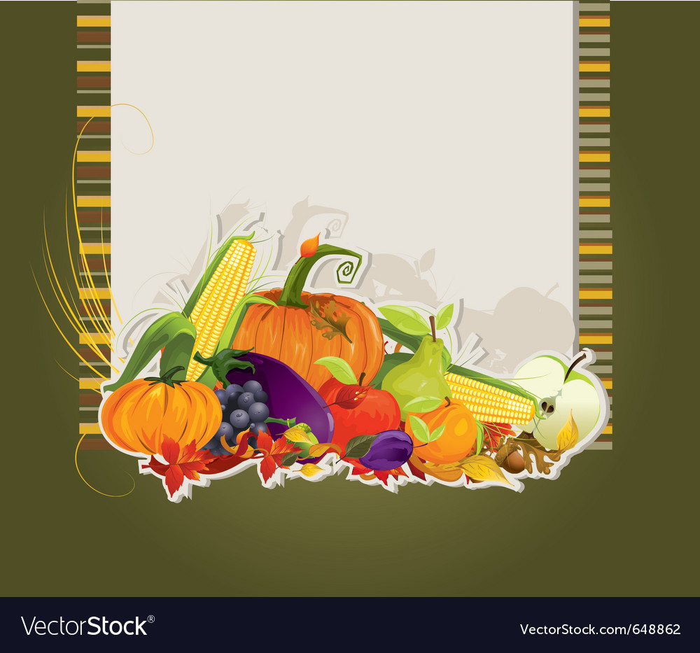 Autumn harvest Royalty Free Vector Image - VectorStock