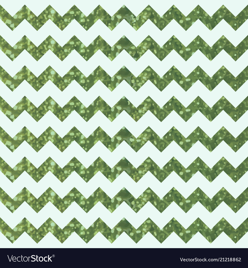 Basil green zigzag pattern with glittery effect Vector Image Basil green zigzag pattern with glittery effect