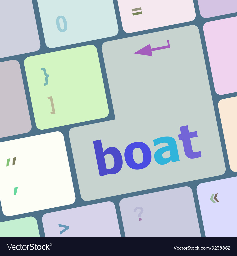Boat button on computer pc keyboard key