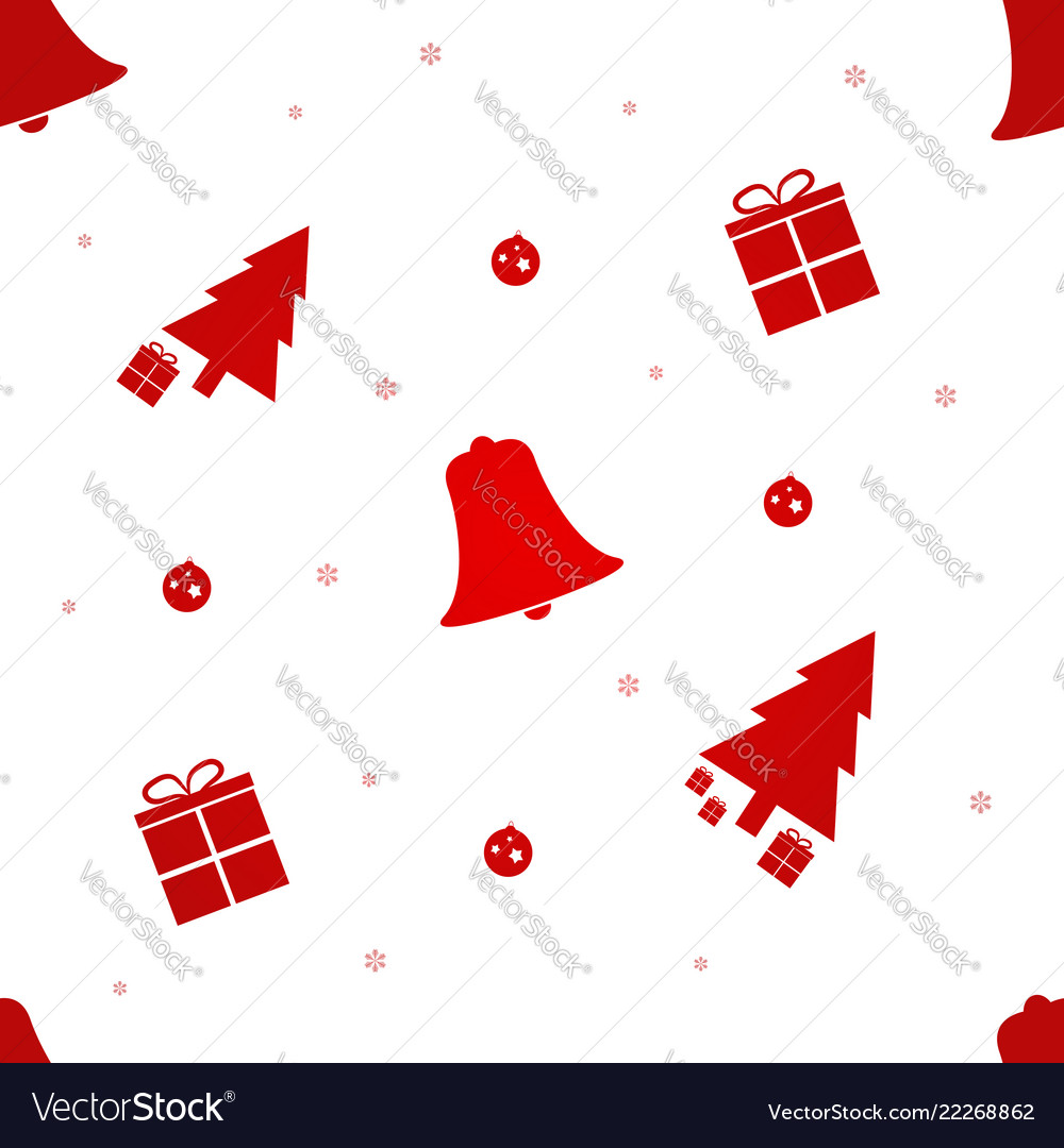 Christmas seamless pattern with tree vector image Christmas seamless pattern with tree