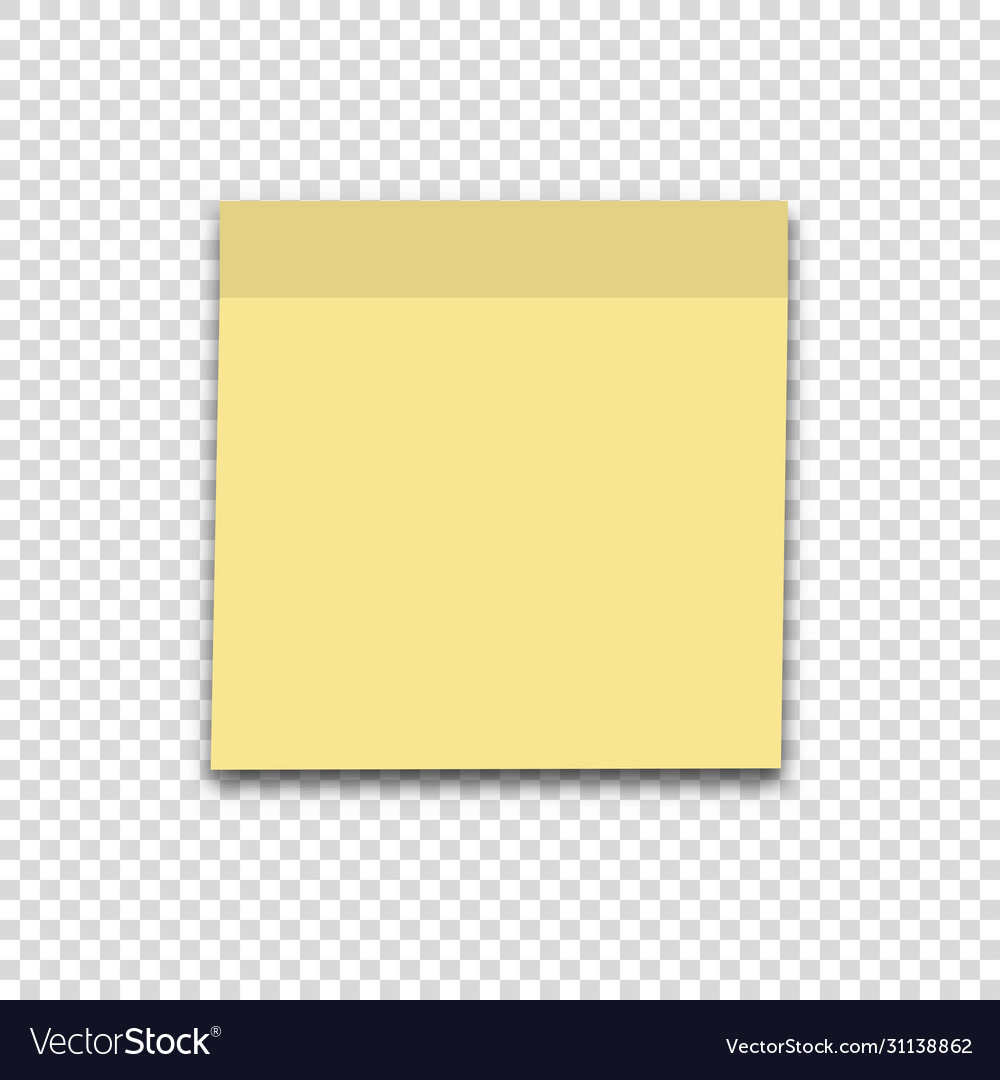 Empty sheet note paper isolated realistic