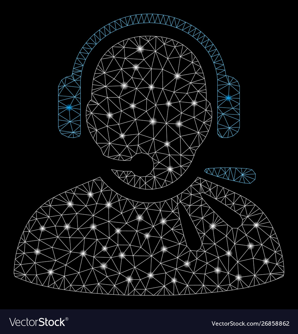 Flare mesh 2d operator speech with spots vector image Flare mesh 2d operator speech with spots