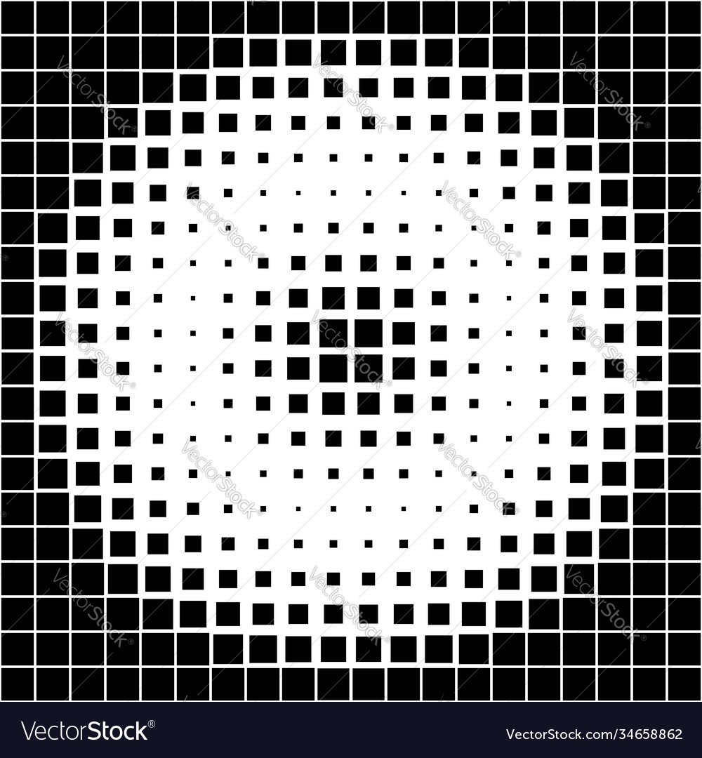 Geometric Halftone Square Pattern