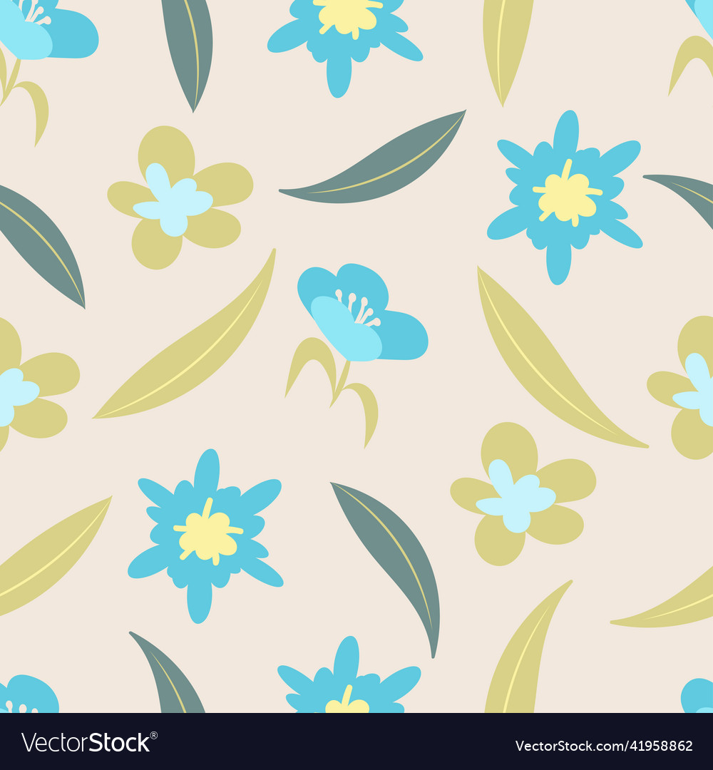 Modern spring seamless pattern with flower vector image Modern spring seamless pattern with flower