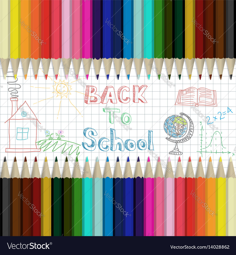 Pencils multicolored abstract background back