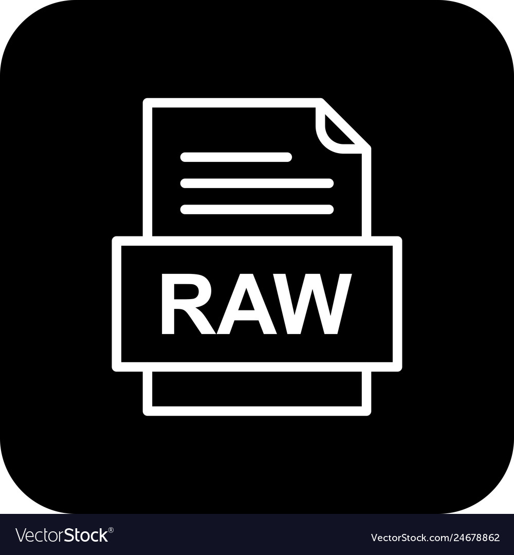 Raw file document icon