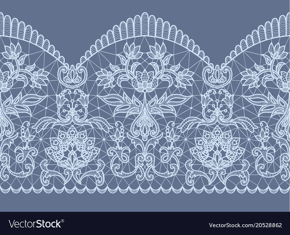 Seamless blue lace Royalty Free Vector Image - VectorStock