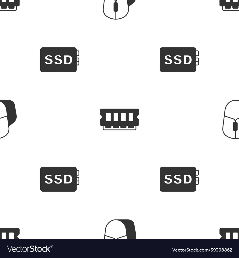 Set computer mouse ram random access memory vector image Set computer mouse ram random access memory