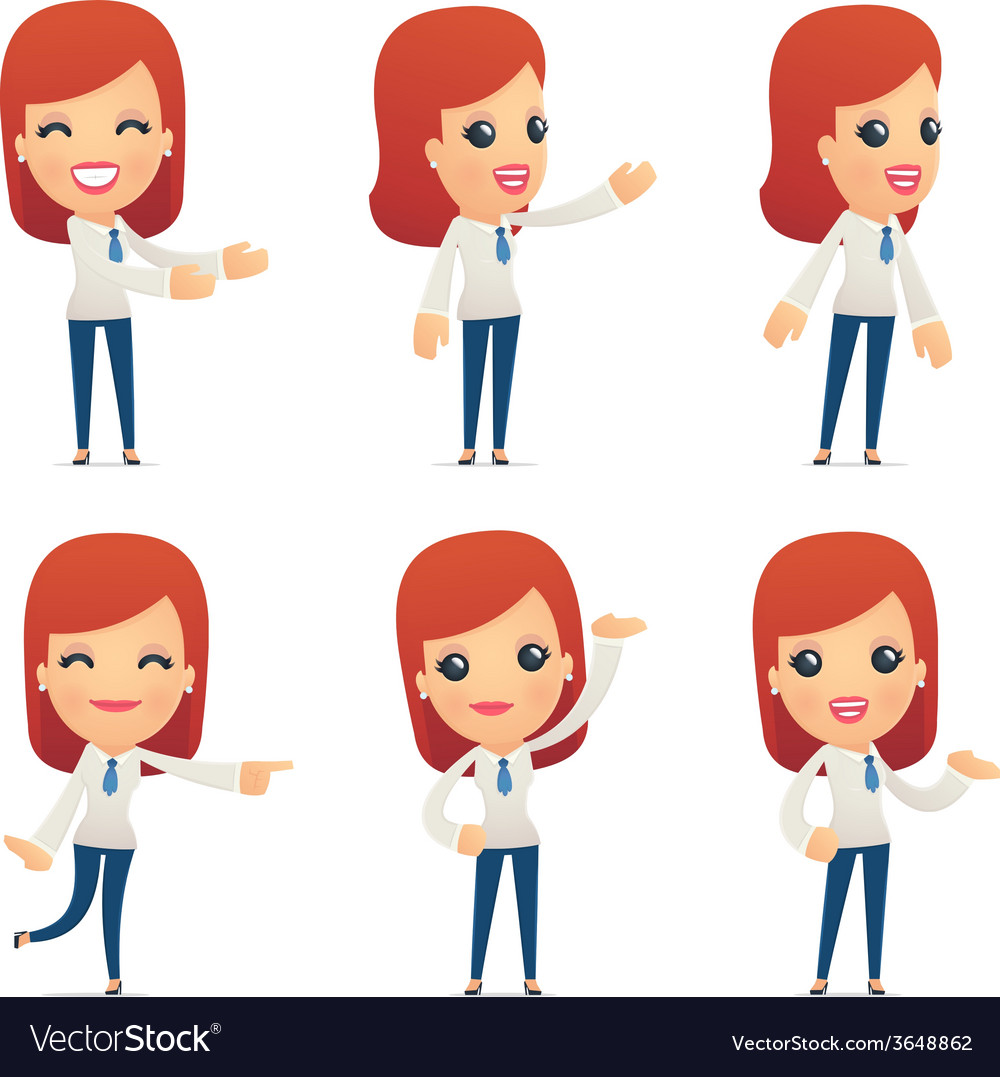 Set of reception character in different poses