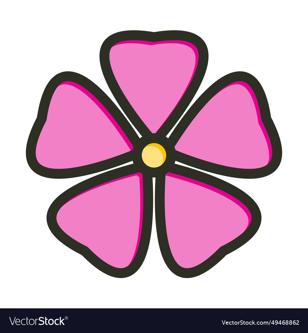 Vinca thick line filled colors icon for personal