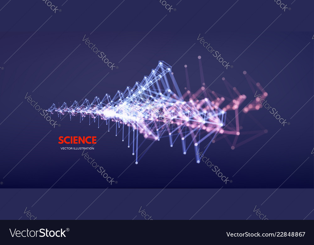 3d connection structure futuristic technology