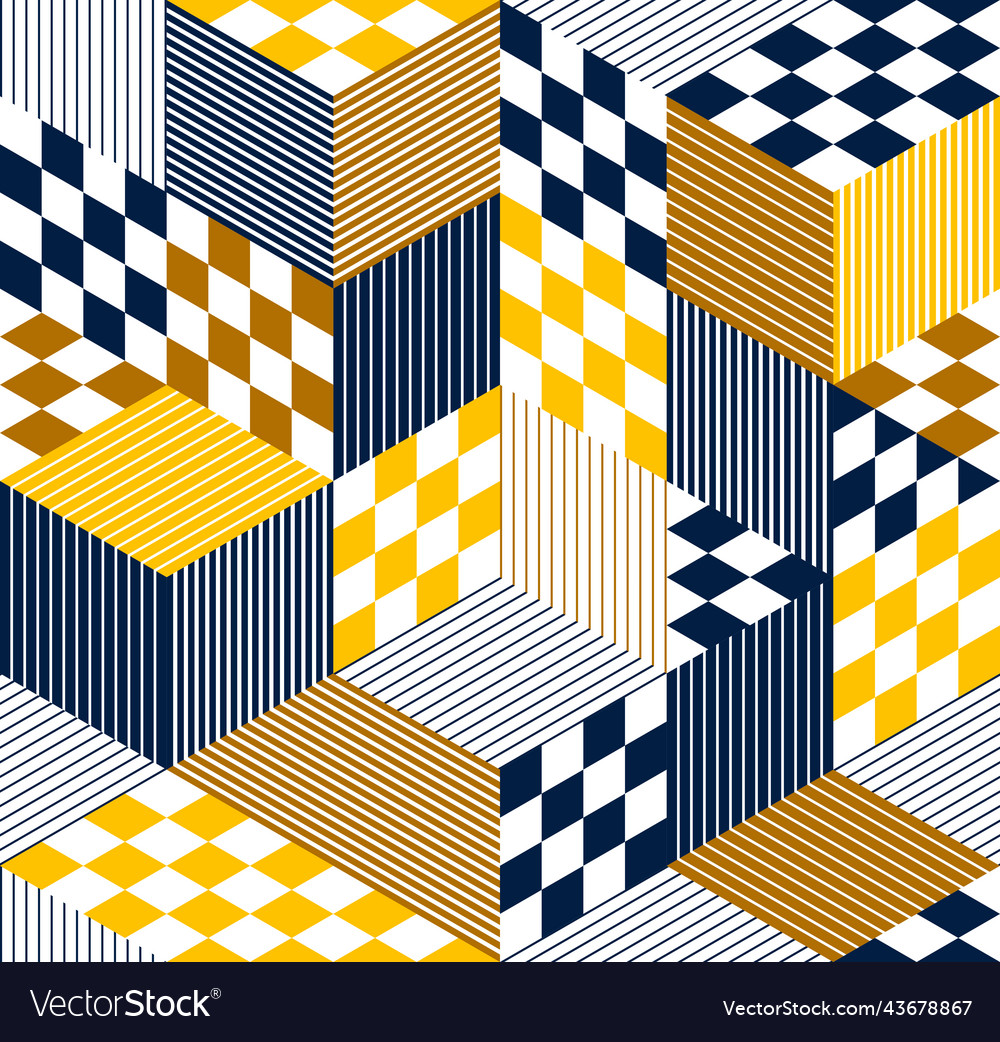 3d cubes seamless pattern background rhombus vector image 3d cubes seamless pattern background rhombus