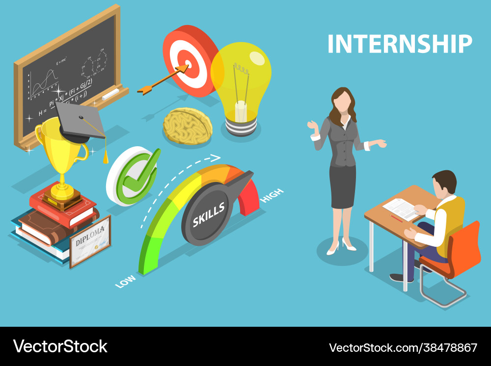 3d isometric flat conceptual Royalty Free Vector Image